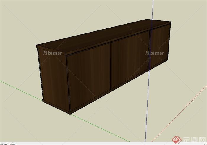 现代风格木质家具柜子设计su模型[原创]