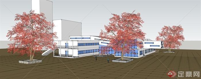 某学生作业大学生活动中心建筑设计（含su模型、
