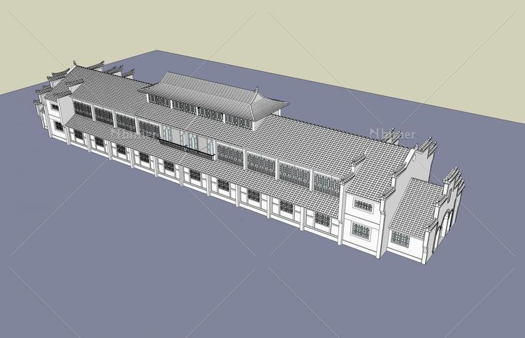 中式小酒楼(51437)su模型下载