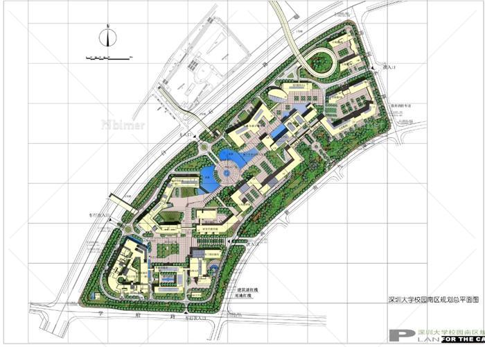 某大学校园南区规划报建设项目（含cad、su、文本