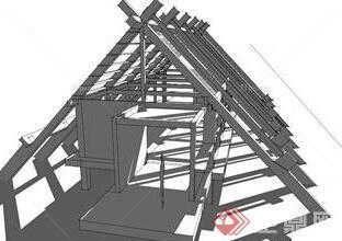 某特色居住建筑设计SU模型参考