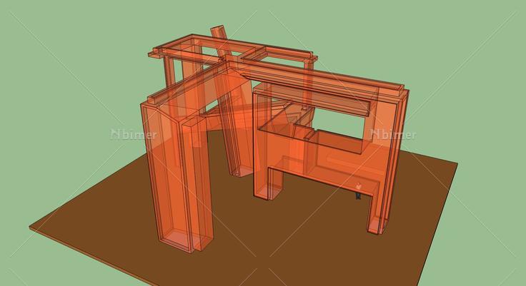 景观小品装置雕塑3(107980)su模型下载