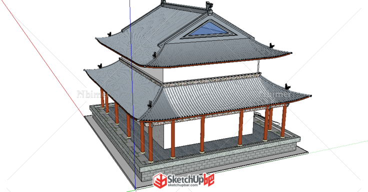 古典建筑庙SU模型