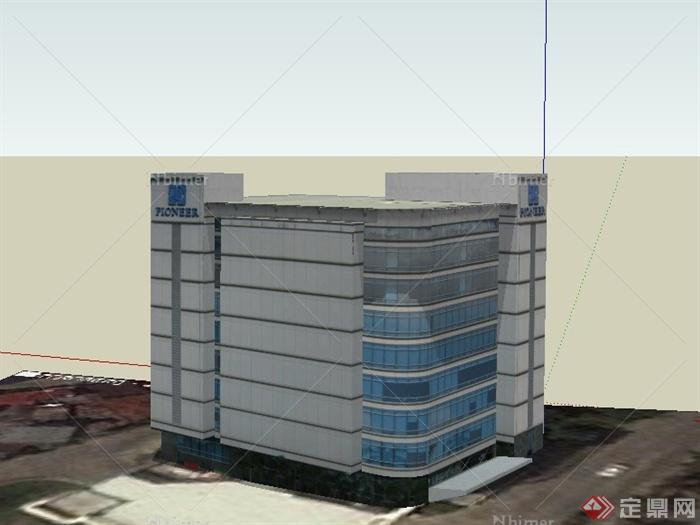 现代某七层行政办公建筑设计SU模型
