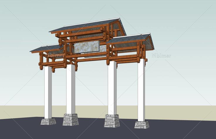 牌坊(44304)su模型下载