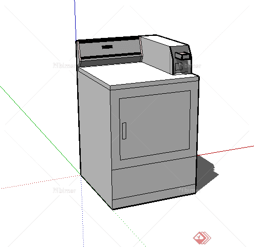 某现代风格室内厨具橱柜设计SU模型