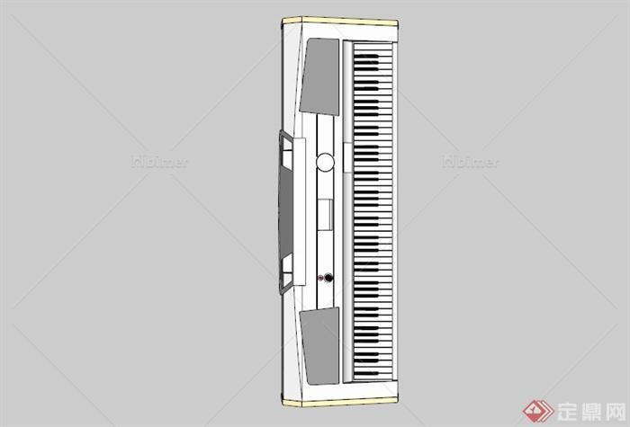 现代电子琴乐器设计SU模型