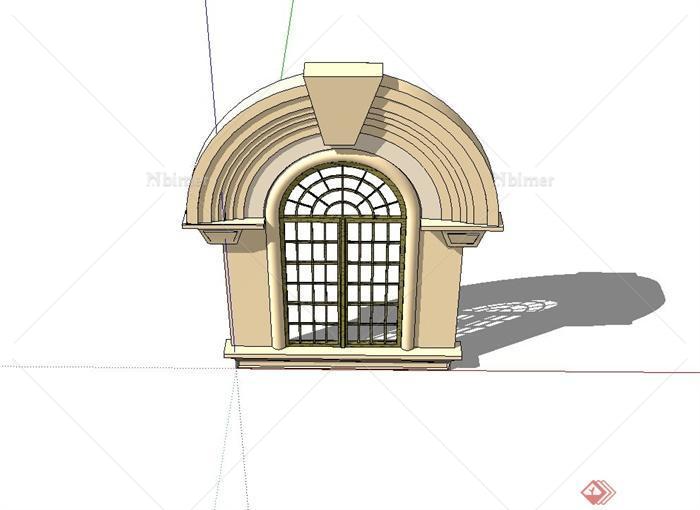欧式住宅窗子设计su模型