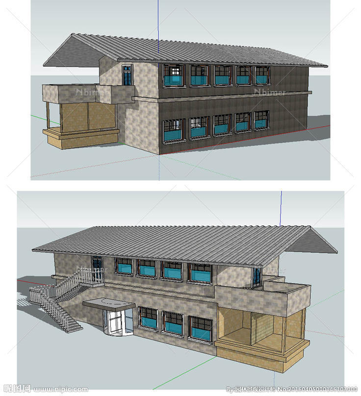 宿舍建筑草图大师SU模型图片