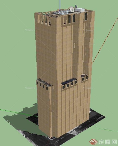 高层办公楼建筑设计SU模型