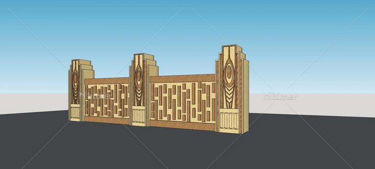 围墙(77257)su模型下载
