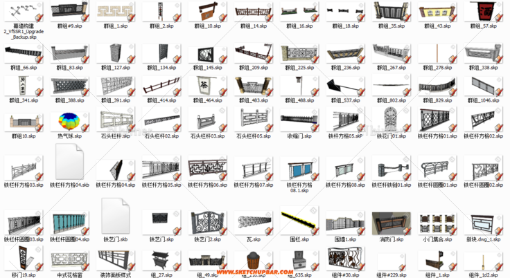 自己收集的栏杆围墙大门集，有需要的朋友可以下