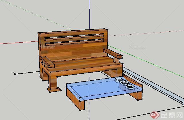 某室内家具桌凳设计SU模型