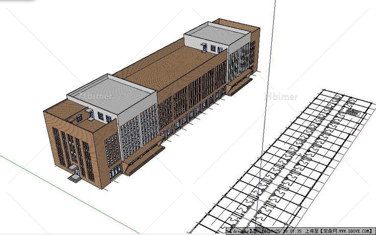 厂房办公楼SU模型