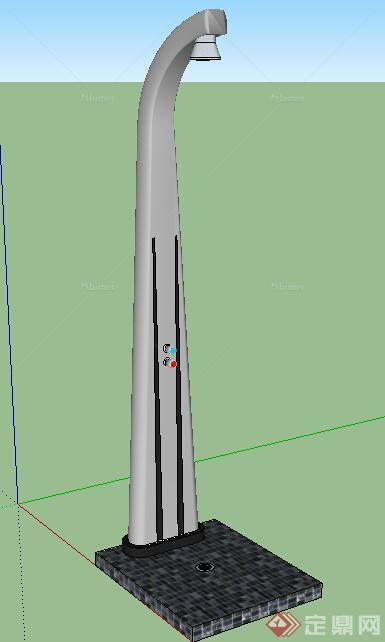 某现代风格淋浴喷头设计su模型