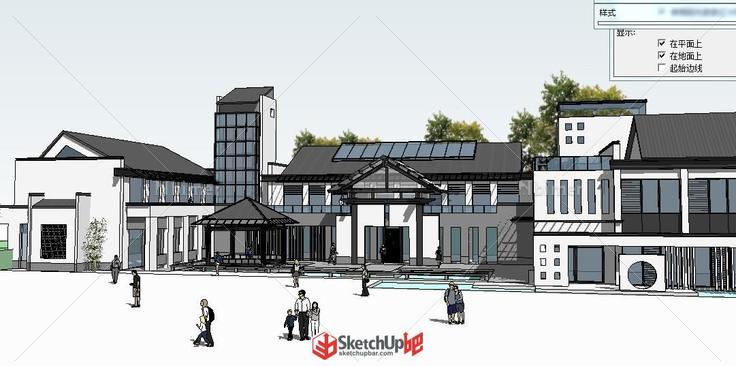 中式风格展览馆SketchUp 模型