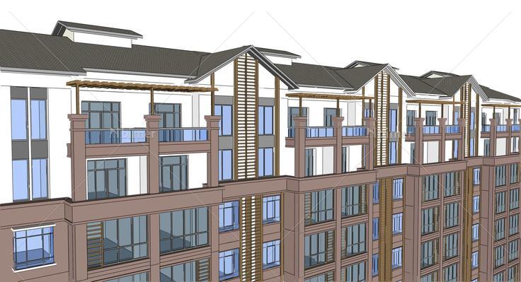 高层住宅设计03(103243)su模型下载