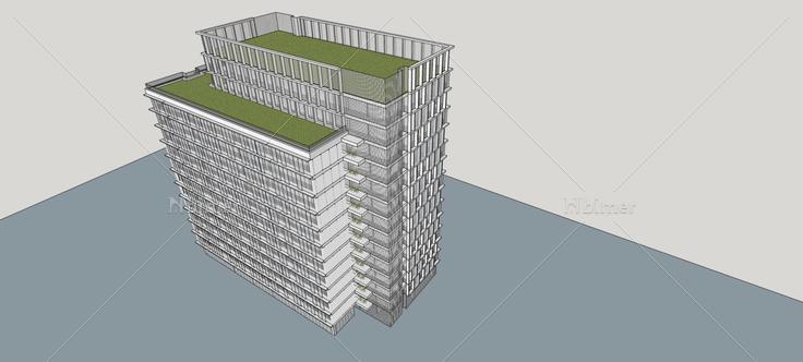 现代小高层办公楼(75734)su模型下载