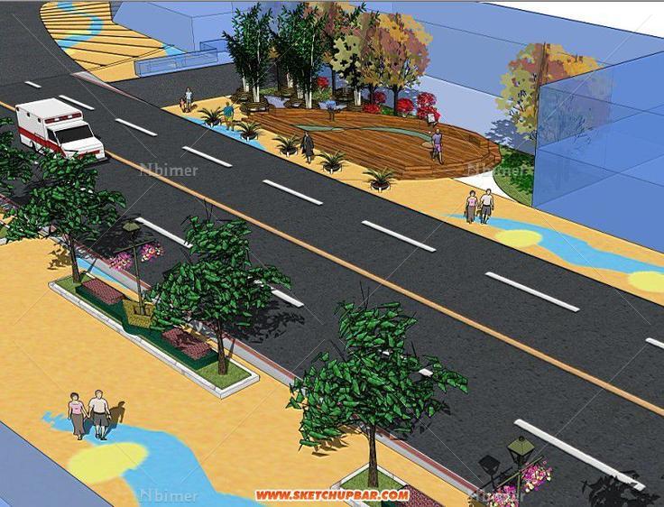 道路景观模型