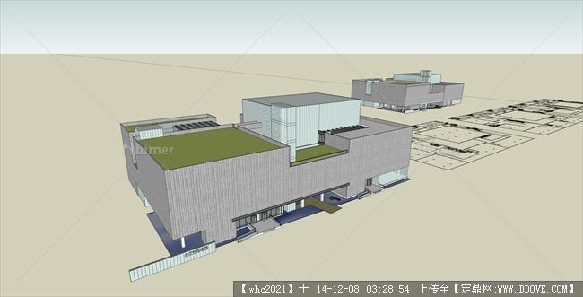 台州博物馆完整（室内室外含CAD）su精致模型
