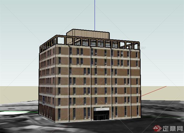 某个办公大楼建筑设计SU模型