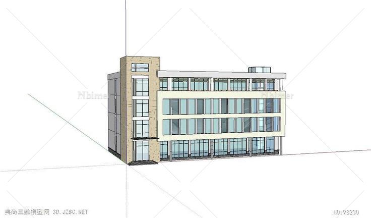 现代建筑商业住宅楼模型(9)