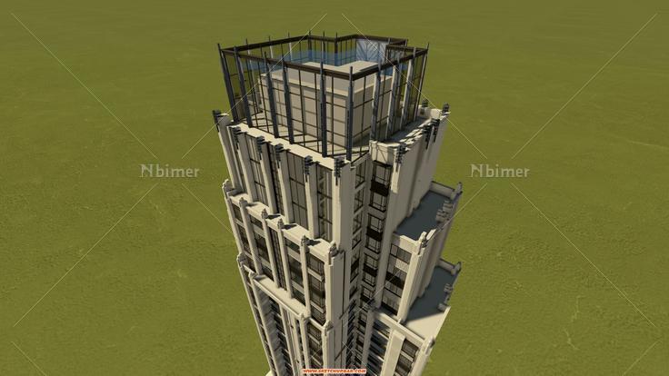 ARTDECO超高层住宅150米（四面全模）原创