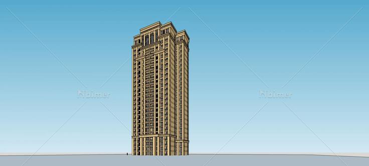 欧式高层住宅公寓(78788)su模型下载