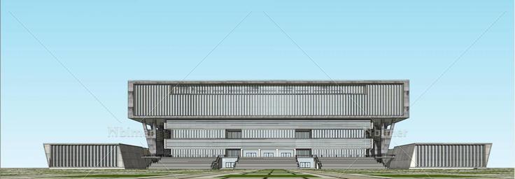 石油大学图书馆(132156)su模型下载