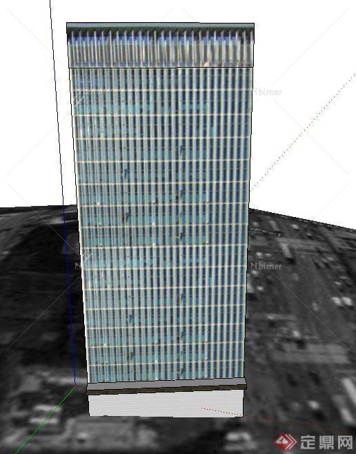 现代某高层民生银行建筑设计US模型