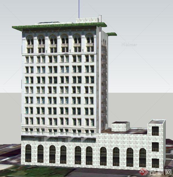 某企业集团大厦建筑设计SU模型