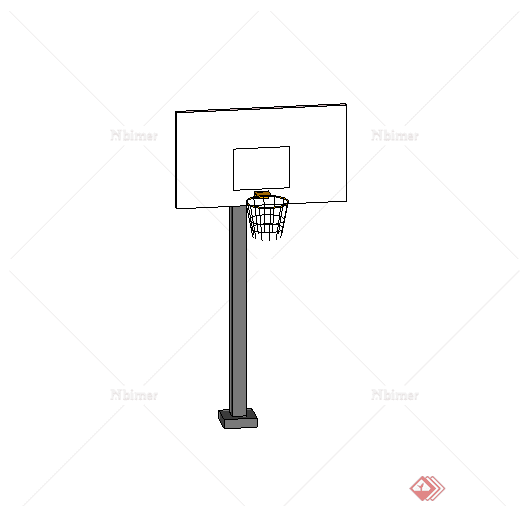 某运动设施篮球架SU模型素材