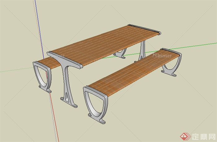 某园林景观室外坐凳设计SU模型素材9