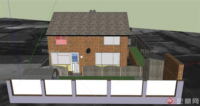 某欧式村民住宅建筑设计SU模型