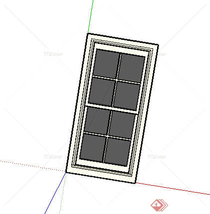 某现代风格室内窗户设计SU模型