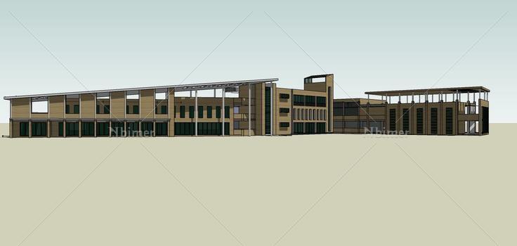 现代风格教学楼(81094)su模型下载