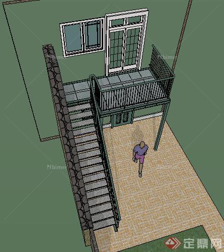 建筑设计之现代楼梯设计素材su模型
