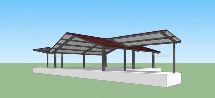 停车棚(45820)su模型下载