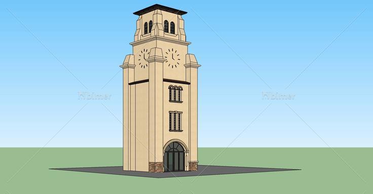 西班牙风格塔楼(75872)su模型下载
