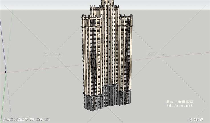 ArtDeco新古典建筑风格住宅模型及效果图