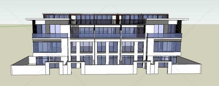 联排别墅1222(194824)su模型下载
