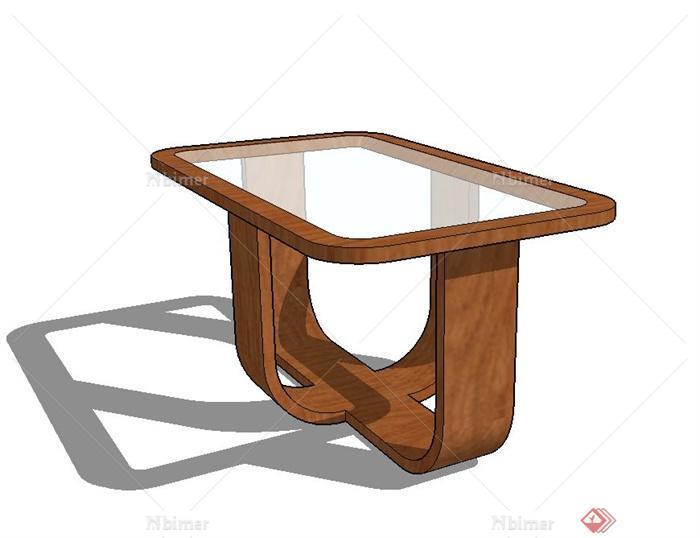 某现代风格休息区桌子设计su模型[原创]