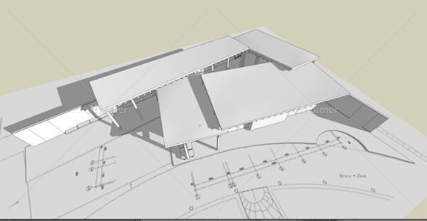 青岛世园会万科展馆模型(71123)su模型下载