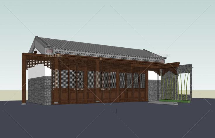 四合院厢房(50446)su模型下载