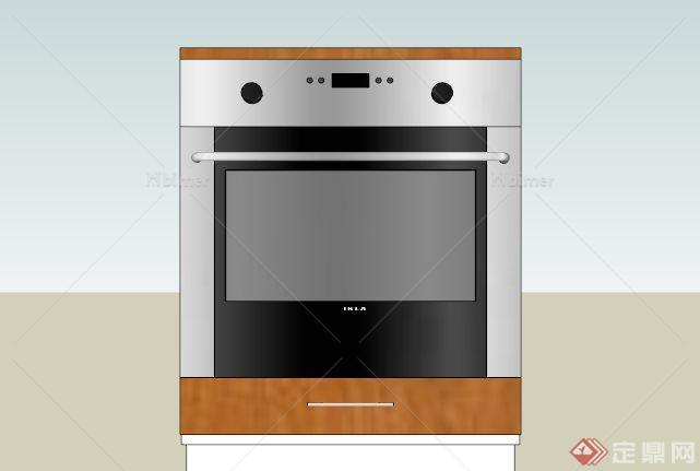现代厨房电器烤箱设计SU模型素材[原创]