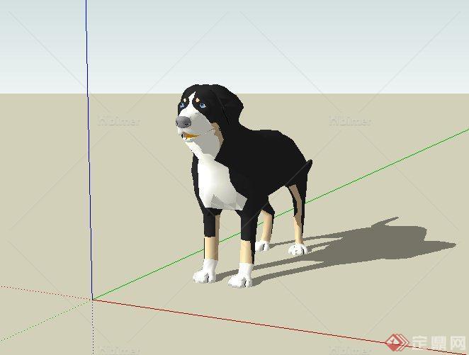 某配景素材动物狗设计SU模型