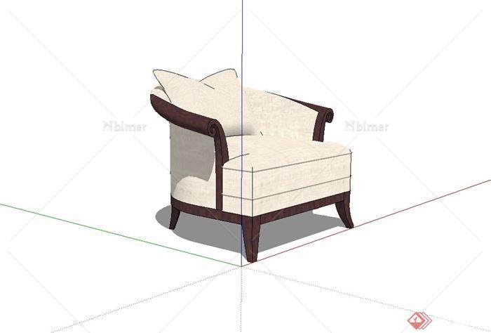 某现代室内沙发椅设计su模型