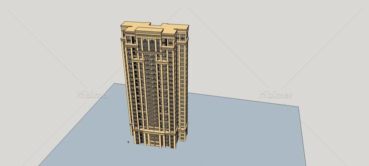 欧式高层住宅公寓(78788)su模型下载