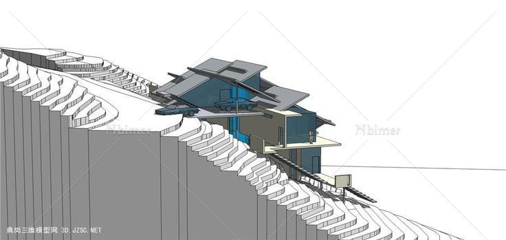 空中别墅(10)su模型