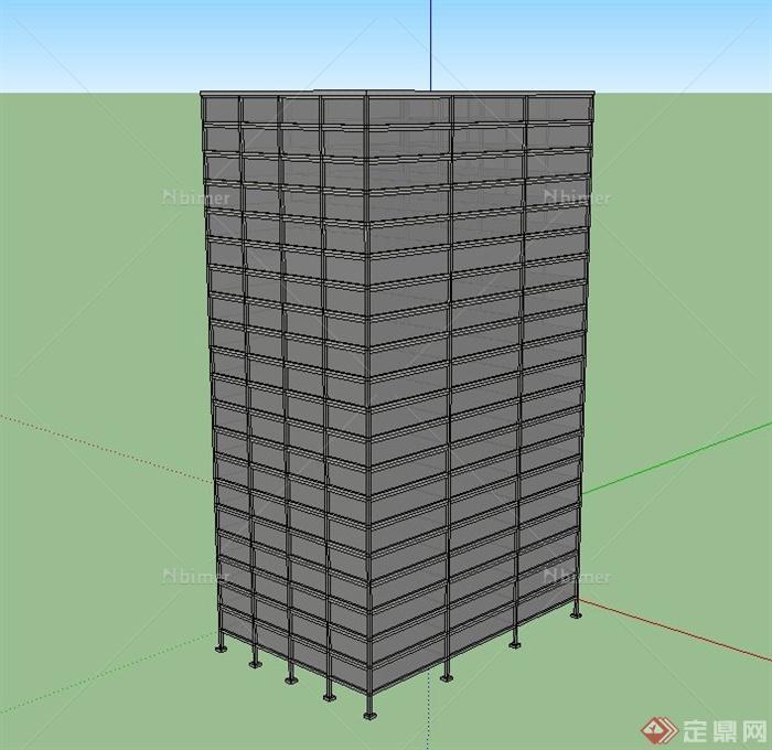 现代高层建筑结构设计SU模型